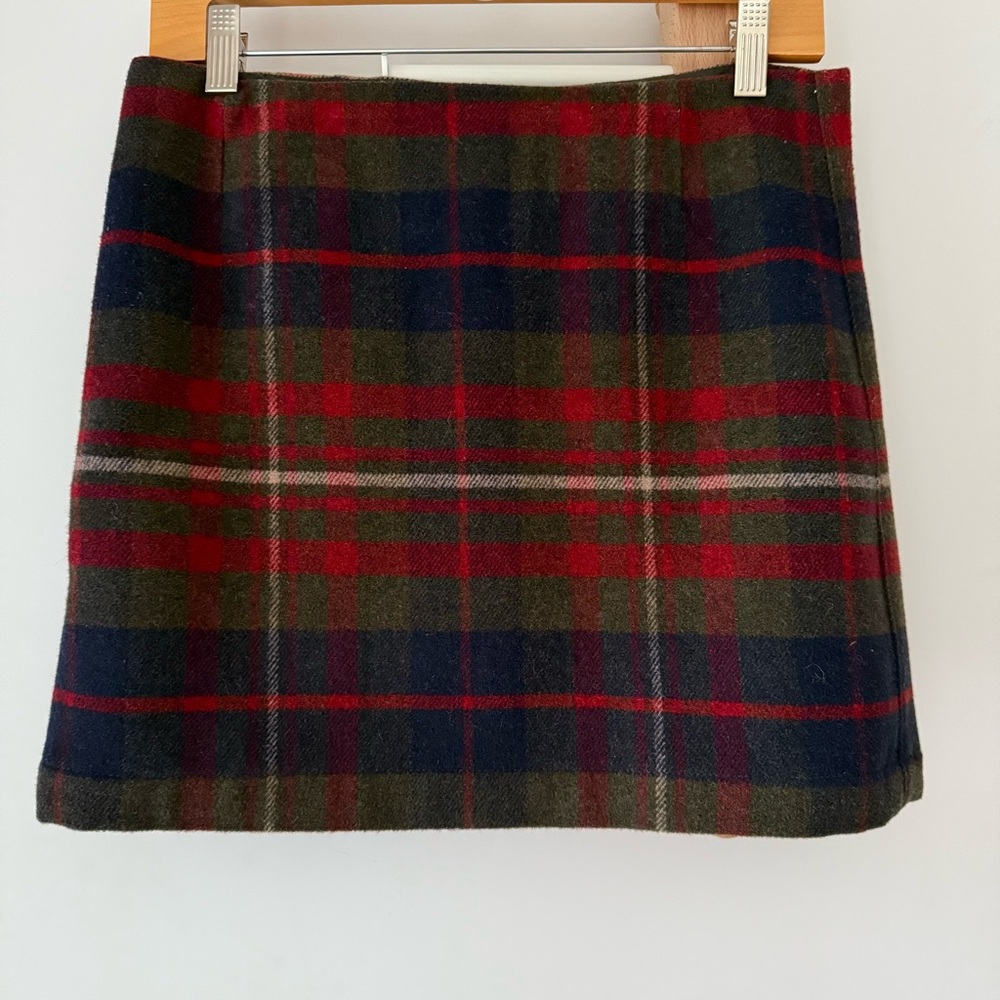 Esprit Vintage Tartan Wool Blend Mini Skirt
